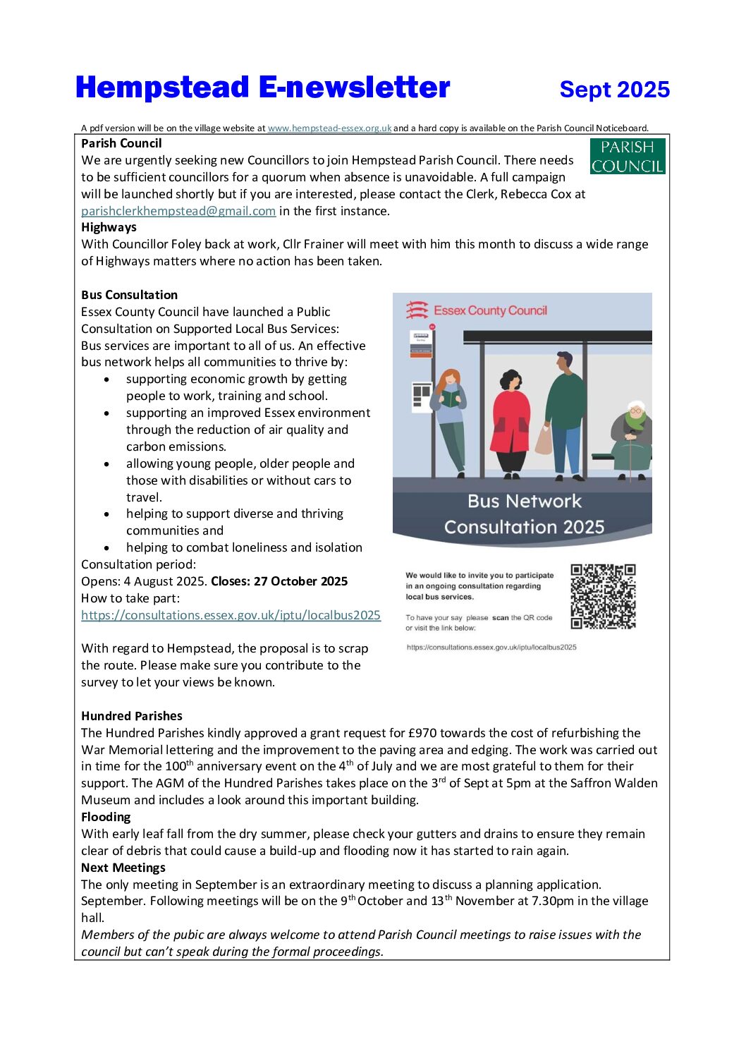Hempstead eNewsletter September 2025