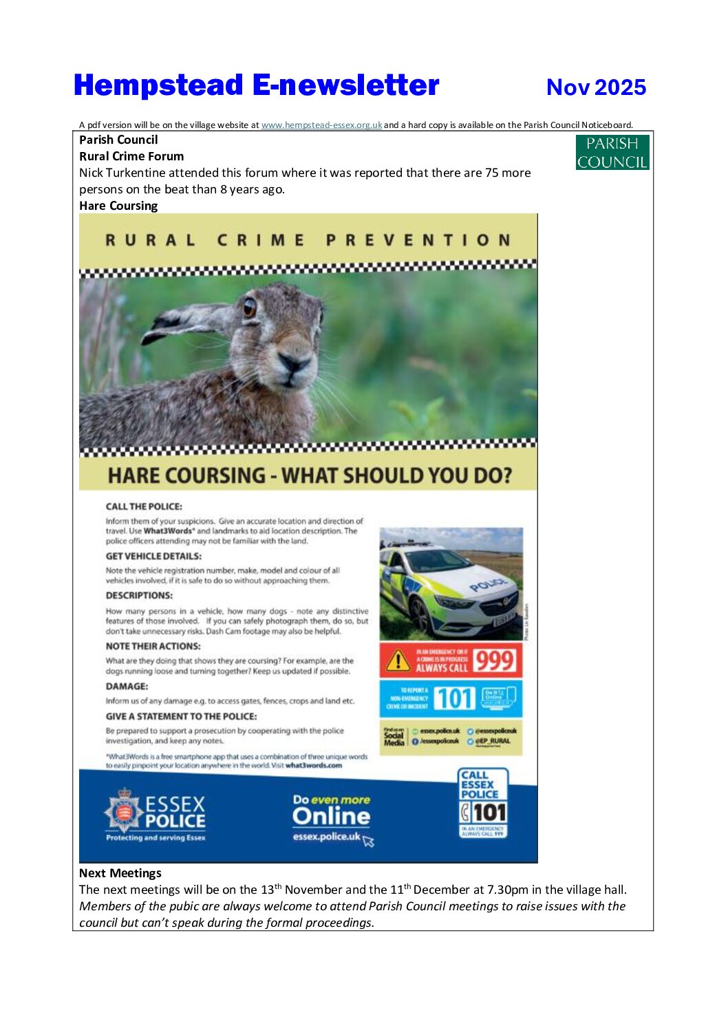 Hempstead eNewsletter November 2025