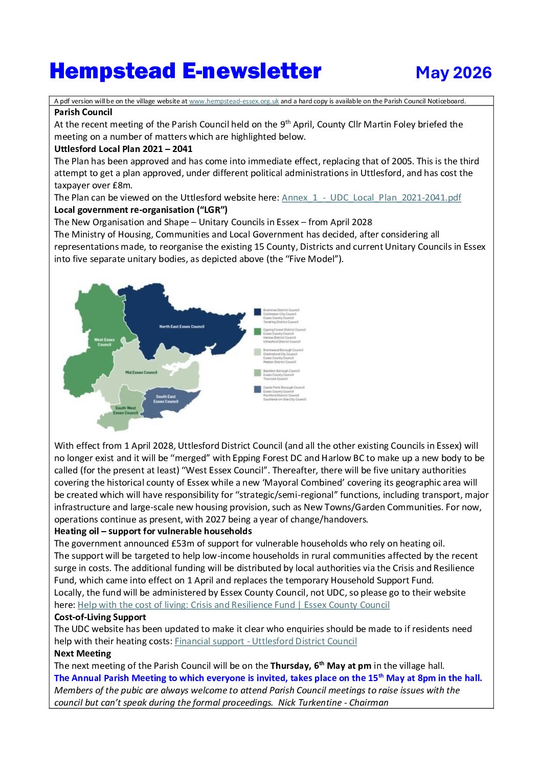 Hempstead eNewsletter May 2026