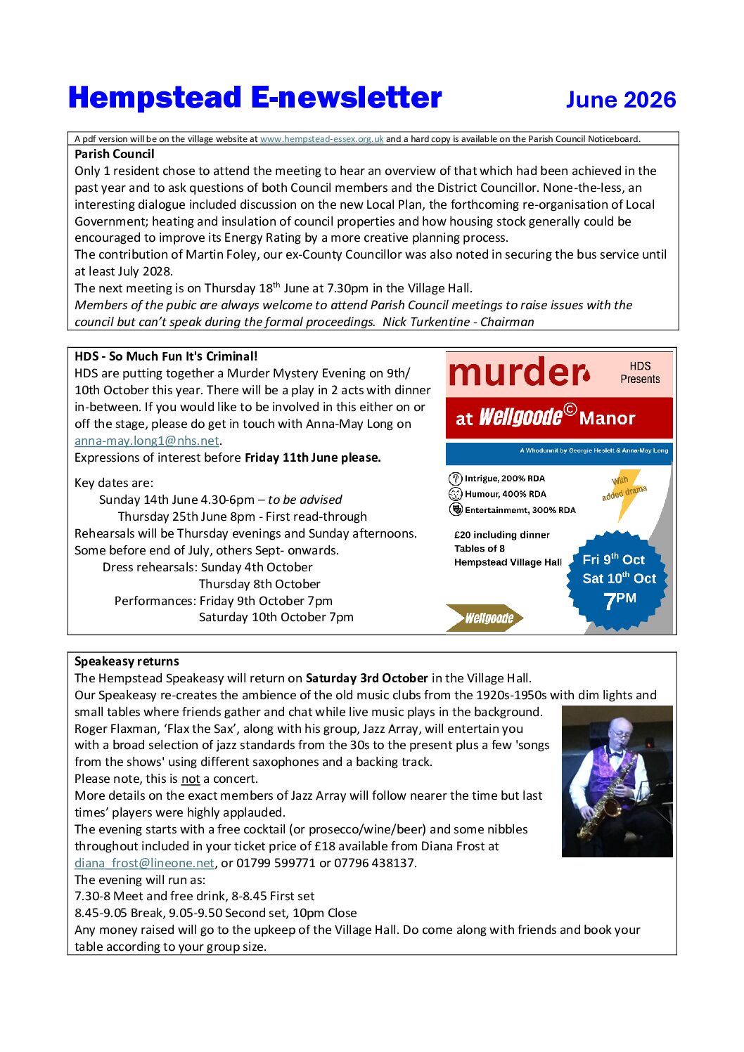 Hempstead eNewsletter June 2026